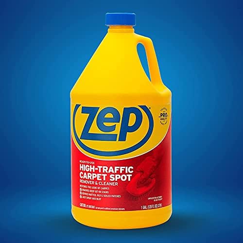 Limpador de carpete de tráfego zep - 1 galão ZuHTC128 - A fórmula penetrante remove manchas profundas. Faça com que as áreas de alto tráfego pareçam novas novamente