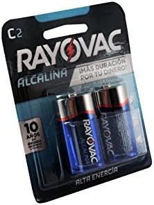 Rayovac Alcalina C baterias, 814-2f, 2-pacote