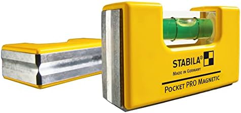 Stabila 11901 Nível de bolso magnético Pro com o coldre amarelo