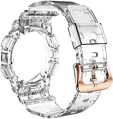 Hazels TPU Watch Band +Caso para Samsung Galaxy Active 2 40mm Sports Sports Transparente Capa completa