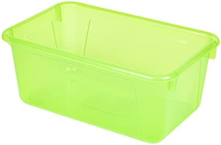 Storex pequenos caixotes de cubos-recipientes de armazenamento de plástico para sala de aula, 12,2 x 7,8 x 5,1