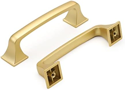 HAIDMS 10 Pack Gargim de ouro escovado puxa puxadores de gaveta de ouro puxadores de bronze escovados