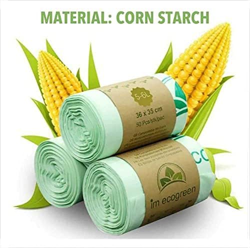 PLA Biodegradable Pla Corn Starch Saco de lixo compostável Liners de proteção ambiental Saco de lixo