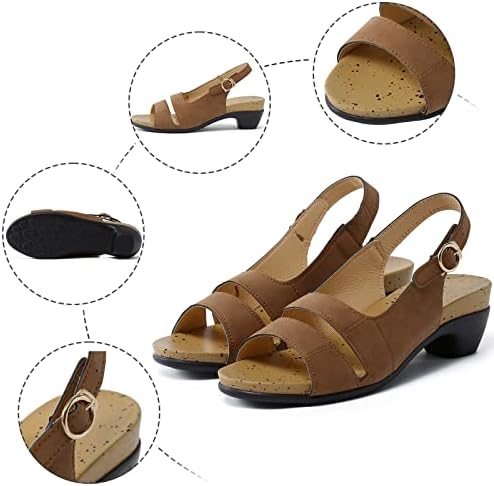 Sandálias de vestir feminino de Gufesf, mulheres sandálias elegantes de cunha confortáveis ​​de pé
