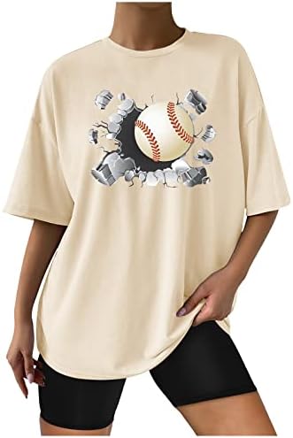 Independence Day Print camisetas para mulheres camisa de beisebol de grandes dimensões Halve Slevas