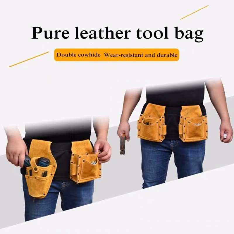 YGQZM Tool Bag de bolsa resistente a desgaste de couro multifuncional kit de ferramentas para ferramentas