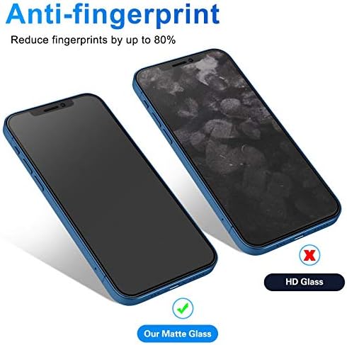 Protetor de tela de privacidade fosco keegud para iPhone 12 Pro /12 vidro temperado [anti -espião] [anti -brilho]