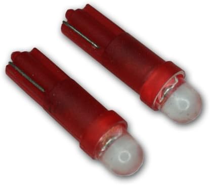 TuningPros Ledcei-T5-R1 Indicador do motor lâmpadas LED lâmpadas T5, 1 LED Red 2-PC Conjunto