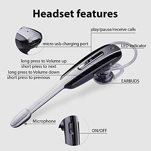 Tek Styz Headset Compatível com Vivo X70 no Ear sem fio Bluetooth Ruído Cancelando o fone de ouvido