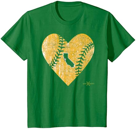T-shirt vintage Oakland Baseball Heart