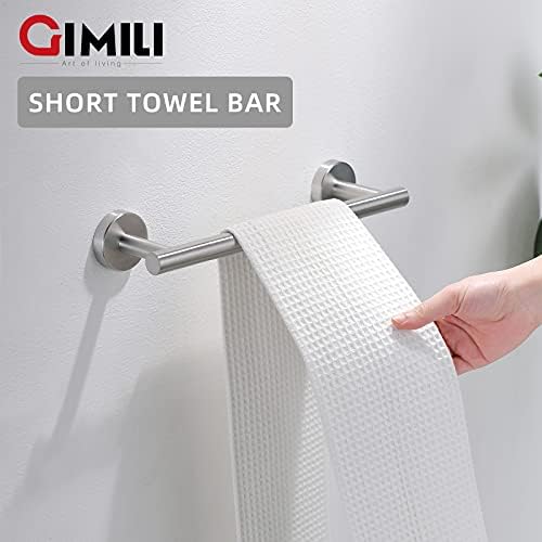Gimili 2 pacote de 4 peças Conjunto de hardware do banheiro níquel escovado, acessórios de banheiro