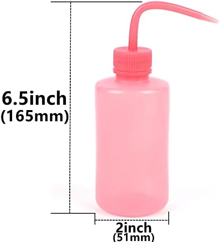 2pcs 150ml 5 oz garrafa de lavagem rosa estreita garrafa de mamadeira de laboratório médico