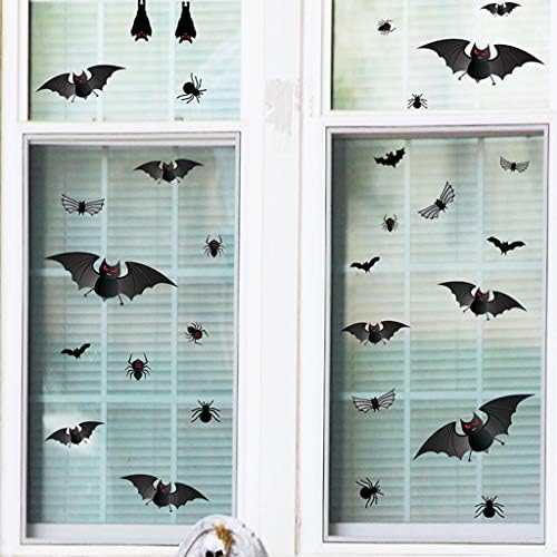 Photo Photo Lights Série de temas da série Starther Halloween Glass Red Stick Window Eyes Wall Home Decor de