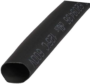 X-Dree poliolefina calor encolhida Tubo retardador de chamas 15m x 6mm Interior DIA Black (Tubo Ignífugo