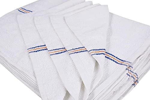 Linteum suprimento têxtil listrado barra de cozinha 16 toalhas de limpeza única para casa, toalhas absorventes