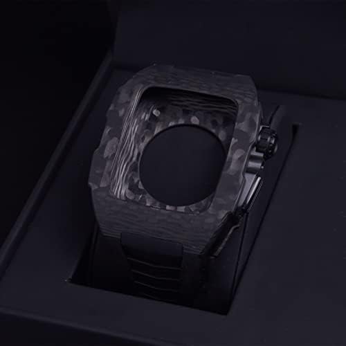 Kit de modificação de relógio de fibra de carbono Aemall para Apple Watch 7 45mm carbonfiber, para 6 SE 5