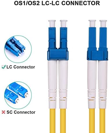 Ipolex 100 pés LC -LC Modo único Cabo de fibra óptica e Gigabit Ethernet Modo único LC Fibre Media Converter -