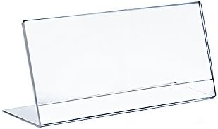 Azar exibe 112717 7 W x 11 h portador de placas em forma de L vertical