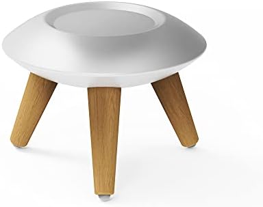 Tripé de madeira Stand compatível com HomePod mini, sólido alumínio + mesa de madeira para mesa de madeira,