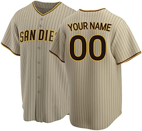 Jersey de beisebol personalizada com seu nome e número na camisa de volta, uniforme personalizado de beisebol