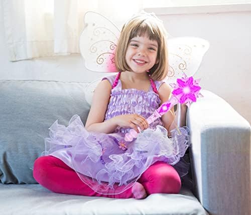 Light Up Up Frozen Snowflake Wand com som, varinha mágica para crianças meninas de princesas Princess