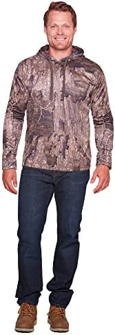 Coliseu Realtree Men's Essential Camo Lightweight Performance Pullover Hoodie